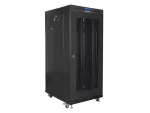 SZAFA INSTALACYJNA RACK STOJĄCA 19" 27U 600X800 CZARNA DRZWI PERFOROWANE LCD LANBERG (FLAT PACK) V2