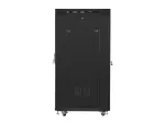 SZAFA INSTALACYJNA RACK STOJĄCA 19" 27U 600X800 CZARNA DRZWI SZKLANE LCD LANBERG (FLAT PACK) V2
