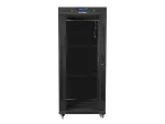 SZAFA INSTALACYJNA RACK STOJĄCA 19" 27U 600X800 CZARNA DRZWI SZKLANE LCD LANBERG (FLAT PACK) V2