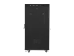 SZAFA INSTALACYJNA RACK STOJĄCA 19" 27U 800X1000 CZARNA DRZWI SZKLANE LCD LANBERG (FLAT PACK) V2