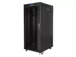 SZAFA INSTALACYJNA RACK STOJĄCA 19" 27U 800X1200 CZARNA DRZWI SZKLANE LCD LANBERG (FLAT PACK)