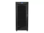 SZAFA INSTALACYJNA RACK STOJĄCA 19" 27U 800X1200 CZARNA DRZWI SZKLANE LCD LANBERG (FLAT PACK)