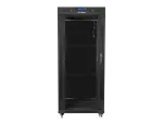 SZAFA INSTALACYJNA RACK STOJĄCA 19" 27U 800X1200 CZARNA DRZWI SZKLANE LCD LANBERG (FLAT PACK)