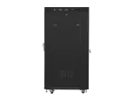 SZAFA INSTALACYJNA RACK STOJĄCA 19" 27U 800X1200 CZARNA DRZWI SZKLANE LCD LANBERG (FLAT PACK)