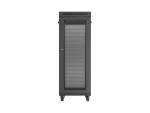 SZAFA INSTALACYJNA RACK STOJĄCA 19" 32U 600X1000 CZARNA DRZWI PERFOROWANE LCD LANBERG (FLAT PACK)
