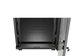 SZAFA INSTALACYJNA RACK STOJĄCA 19" 32U 600X1000 CZARNA DRZWI PRZESZKLONE LCD LANBERG (FLAT PACK)