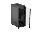 SZAFA INSTALACYJNA RACK STOJĄCA 19" 32U 600X1000 CZARNA DRZWI PRZESZKLONE LCD LANBERG (FLAT PACK)