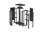 SZAFA INSTALACYJNA RACK STOJĄCA 19" 32U 600X1000 CZARNA DRZWI PRZESZKLONE LCD LANBERG (FLAT PACK)