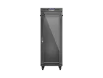SZAFA INSTALACYJNA RACK STOJĄCA 19" 32U 600X1000 CZARNA DRZWI PRZESZKLONE LCD LANBERG (FLAT PACK)