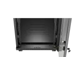 SZAFA INSTALACYJNA RACK STOJĄCA 19" 32U 600X1000 CZARNA DRZWI PRZESZKLONE LCD LANBERG (FLAT PACK)