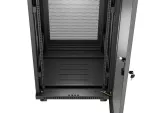SZAFA INSTALACYJNA RACK STOJĄCA 19" 32U 600X600 CZARNA DRZWI PERFOROWANE LCD LANBERG (FLAT PACK)