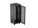 SZAFA INSTALACYJNA RACK STOJĄCA 19" 32U 600X600 CZARNA DRZWI PERFOROWANE LCD LANBERG (FLAT PACK)