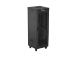 SZAFA INSTALACYJNA RACK STOJĄCA 19" 32U 600X600 CZARNA DRZWI PERFOROWANE LCD LANBERG (FLAT PACK)