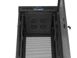 SZAFA INSTALACYJNA RACK STOJĄCA 19" 32U 600X600 CZARNA DRZWI PERFOROWANE LCD LANBERG (FLAT PACK)