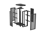 SZAFA INSTALACYJNA RACK STOJĄCA 19" 32U 600X600 CZARNA DRZWI PERFOROWANE LCD LANBERG (FLAT PACK)