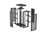 SZAFA INSTALACYJNA RACK STOJĄCA 19" 32U 600X800 CZARNA DRZWI PERFOROWANE LCD LANBERG (FLAT PACK)