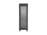 SZAFA INSTALACYJNA RACK STOJĄCA 19" 37U 600X600 CZARNA DRZWI PERFOROWANE LCD LANBERG (FLAT PACK)