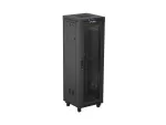 SZAFA INSTALACYJNA RACK STOJĄCA 19" 37U 600X600 CZARNA DRZWI PERFOROWANE LCD LANBERG (FLAT PACK)