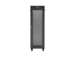 SZAFA INSTALACYJNA RACK STOJĄCA 19" 37U 600X600 CZARNA DRZWI PERFOROWANE LCD LANBERG (FLAT PACK)