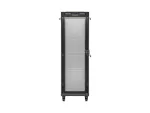 SZAFA INSTALACYJNA RACK STOJĄCA 19" 37U 600X600 CZARNA DRZWI PERFOROWANE LCD LANBERG (FLAT PACK)