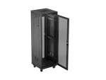 SZAFA INSTALACYJNA RACK STOJĄCA 19" 37U 600X600 CZARNA DRZWI PERFOROWANE LCD LANBERG (FLAT PACK)