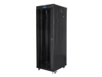 SZAFA INSTALACYJNA RACK STOJĄCA 19" 37U 600X800 CZARNA DRZWI SZKLANE LCD LANBERG (FLAT PACK) V2