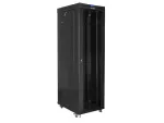 SZAFA INSTALACYJNA RACK STOJĄCA 19" 42U 600X1000 CZARNA DRZWI SZKLANE LCD LANBERG (FLAT PACK) V2