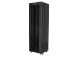 SZAFA INSTALACYJNA RACK STOJĄCA 19" 42U 600X600 CZARNA DRZWI SZKLANE LCD LANBERG (FLAT PACK) V2