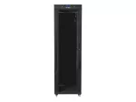 SZAFA INSTALACYJNA RACK STOJĄCA 19" 42U 600X600 CZARNA DRZWI SZKLANE LCD LANBERG (FLAT PACK) V2