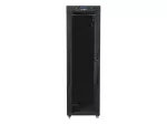 SZAFA INSTALACYJNA RACK STOJĄCA 19" 42U 600X800 CZARNA DRZWI SZKLANE LCD LANBERG (FLAT PACK) V2