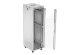 SZAFA INSTALACYJNA RACK STOJĄCA 19" 42U 600X800 SZARA DRZWI SZKLANE LCD LANBERG (FLAT PACK) V2