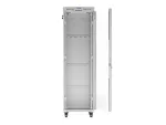 SZAFA INSTALACYJNA RACK STOJĄCA 19" 42U 600X800 SZARA DRZWI SZKLANE LCD LANBERG (FLAT PACK) V2