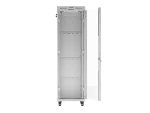 SZAFA INSTALACYJNA RACK STOJĄCA 19" 42U 600X800 SZARA DRZWI SZKLANE LCD LANBERG (FLAT PACK) V2