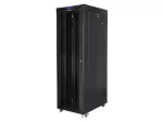 SZAFA INSTALACYJNA RACK STOJĄCA 19" 42U 800X1000 CZARNA DRZWI SZKLANE LCD LANBERG (FLAT PACK) V2