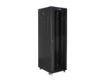 SZAFA INSTALACYJNA RACK STOJĄCA 19" 42U 800X800 CZARNA DRZWI SZKLANE LCD LANBERG (FLAT PACK) V2