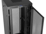 SZAFA INSTALACYJNA RACK STOJĄCA 19" 47U 800X800 CZARNA DRZWI PERFOROWANE LCD LANBERG (FLAT PACK)