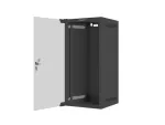SZAFA INSTALACYJNA RACK WISZĄCA 10" 12U 280X310 CZARNA DRZWI SZKLANE LANBERG (FLAT PACK)