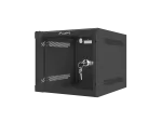 SZAFA INSTALACYJNA RACK WISZĄCA 10" 4U 280X310 CZARNA DRZWI SZKLANE LANBERG (FLAT PACK)