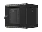 SZAFA INSTALACYJNA RACK WISZĄCA 10" 4U 300X300 CZARNA DRZWI PRZESZKLONE LANBERG (FLAT PACK)