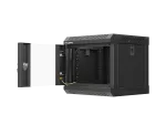 SZAFA INSTALACYJNA RACK WISZĄCA 10" 4U 300X300 CZARNA DRZWI PRZESZKLONE LANBERG (FLAT PACK)