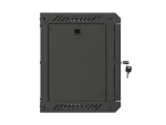 SZAFA INSTALACYJNA RACK WISZĄCA 10" 6U 300X300 CZARNA DRZWI PRZESZKLONE LANBERG (FLAT PACK)