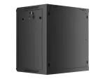 SZAFA INSTALACYJNA RACK WISZĄCA 19" 12U 600X450 CZARNA DRZWI METALOWE LANBERG (FLAT PACK)