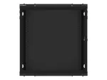 SZAFA INSTALACYJNA RACK WISZĄCA 19" 12U 600X450 CZARNA DRZWI METALOWE LANBERG (FLAT PACK)