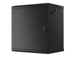 SZAFA INSTALACYJNA RACK WISZĄCA 19" 12U 600X450 CZARNA DRZWI METALOWE LANBERG (FLAT PACK)