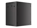 SZAFA INSTALACYJNA RACK WISZĄCA 19" 12U 600X450 CZARNA DRZWI METALOWE LANBERG (FLAT PACK)