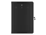 SZAFA INSTALACYJNA RACK WISZĄCA 19" 12U 600X450 CZARNA DRZWI METALOWE LANBERG (FLAT PACK)