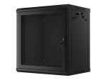 SZAFA INSTALACYJNA RACK WISZĄCA 19" 12U 600X450 CZARNA DRZWI PERFOROWANE LANBERG (FLAT PACK)