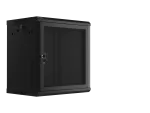 SZAFA INSTALACYJNA RACK WISZĄCA 19" 12U 600X450 CZARNA DRZWI PERFOROWANE LANBERG (FLAT PACK)