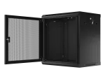 SZAFA INSTALACYJNA RACK WISZĄCA 19" 12U 600X450 CZARNA DRZWI PERFOROWANE LANBERG (FLAT PACK)
