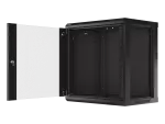 SZAFA INSTALACYJNA RACK WISZĄCA 19" 12U 600X450 CZARNA LANBERG (FLAT PACK) V2